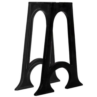 Berkfield Home Dining Table Legs 2 pcs with Arched Base A-Frame Cast Iron in Black