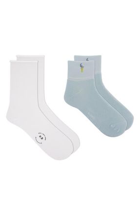 K. Bell Socks Golfball Assorted 2-Pack Socks in Blue/White at Nordstrom, Size 9