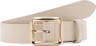 Mango Square Buckle Belt in Ecru at Nordstrom, Size Medium