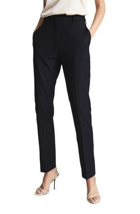 Reiss Haisley High Waist Wool Blend Pants in Navy at Nordstrom Rack, Size 10
