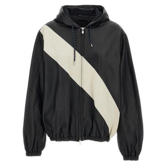 Wales Bonner Leren Jack met Capuchon - Dames - Vesten met rits - Zwart - S - Leer - Hoodies & sweatvesten