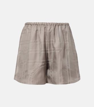 Toteme Shorts Monogram de sarga de seda