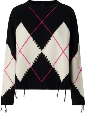 Pinko Pinko, Truien & Vesten, Dames, Veelkleurig, XS, Nylon, Ronde hals gebreid