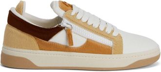 Giuseppe Zanotti GZ94 colour-block double-zip low-top sneakers - men - Leather/Rubber/Calf Leather - 43.5 - White