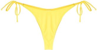 Moschino logo-patch bikini bottoms - women - Polyamide/Spandex/Elastane/Polyamide/Spandex/Elastane - 3 - Yellow