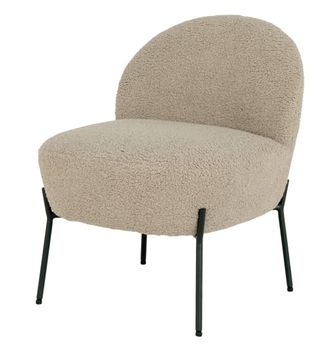 Moloo Sill&oacute;n de tela boucl&eacute; color topo