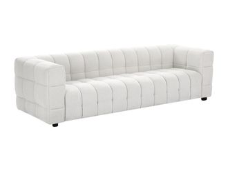 Pascal Morabito Sofá de 4 plazas en tela bouclé - Blanco marfil - LERICI de Pascal Morabito