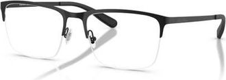 Brooks Brothers 56mm Rectangle optical glasses in Black at Nordstrom