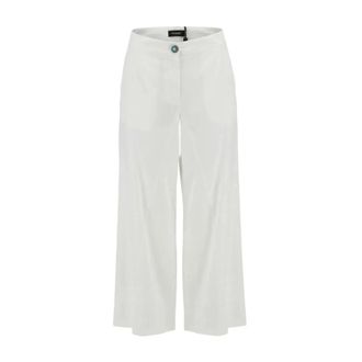 Pinko Wide Trousers, female, White, Size: XS Canelli Pantalone Popeline