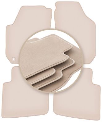 OEM Alfombrillas Premium Beige Para: Skoda Roomster Kombivan 2006-2015