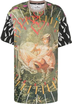 Vivienne Westwood The Swing-print organic cotton T-shirt - women - Organic Cotton - M - Green