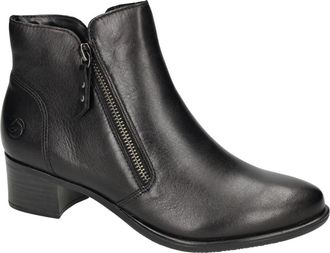 Remonte Heeled Ankle Boot - Dames - Laarzen met Hak - Zwart - 37 EU - Leer - Schoenen