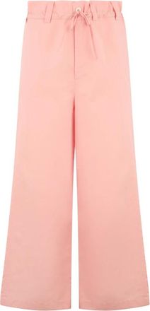 Fabiana Filippi Wijde broek - Dames - Wijde Broeken - Roze - M - Katoen - Broeken