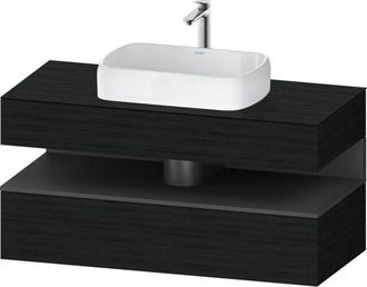 Duravit Duravit - Qatego Consola Mueble Bajo Lavabo, 1 Extra&iacute;ble, 1 Caj&oacute;n