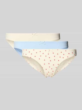 Jake*s Casual Slip mit Schleifen-Applikation im 3er-Pack in Offwhite, Gr&ouml;&szlig;e XL