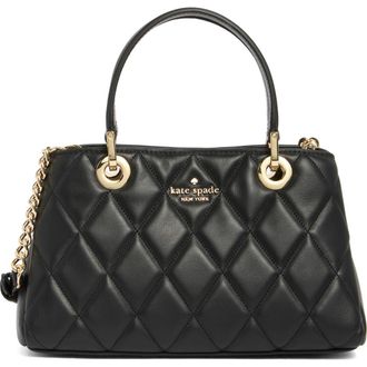 Kate Spade New York carey quilted leather satchel in Black at Nordstrom Rack