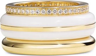 By Pariah 14kt gouden ringen met diamant en agaat