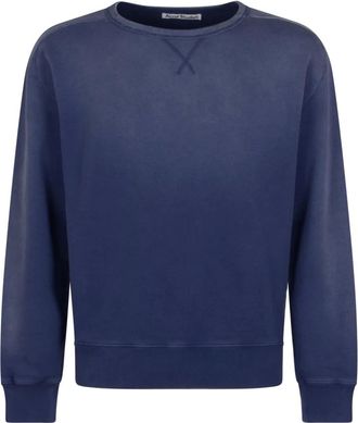 Acne Studios Sweatshirts, male, Blue, Size: M/L Sprayed Logo Sweatshirt