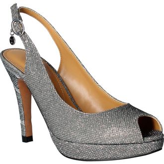 J. Rene&eacute; Onille Peep Toe Pump in Pewter at Nordstrom, Size 8.5