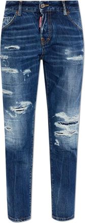 Dsquared2 Teddy Jeans - Dames - Cropped Jeans - Blauw - XS - Denim - Jeans