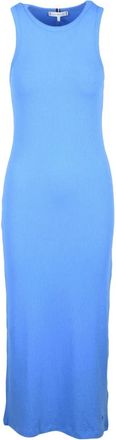 Tommy Hilfiger Abito lungo cannettato - Dames - Casual kleedjes - Blauw - XL - Kleedjes