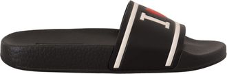 Dolce & Gabbana Womens I Love Slides Men Black Leather - Size EU 35