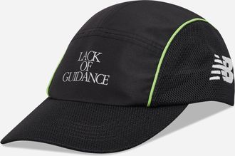 New Balance Lack of Guidance 5 Panel Cap Black / Energy Lime