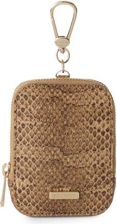 Brahmin Katelynn Croc Embossed Leather Coin Pouch in Light Pecan at Nordstrom