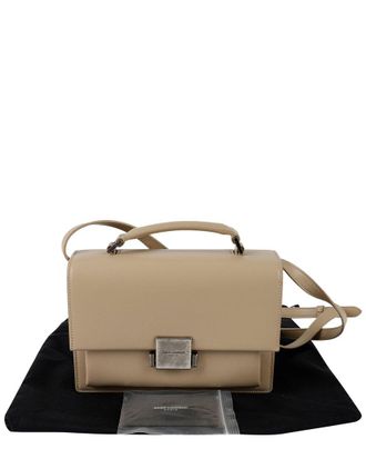 Saint Laurent Brown Calfskin Belchas Medium Tote