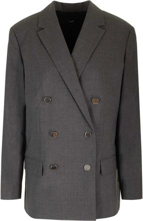 Theory Double-breasted Blazer - female - Theory - Blazers - Gray - 3XS - Jackets