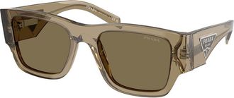 Prada PR 10ZSF Asian Fit 22H90F Mens Sunglasses Brown Size 55