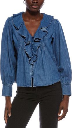 Madewell Marciana Ruffle Denim Top