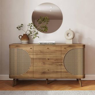 GFW Sorrel Rattan Large Sideboard in Brown