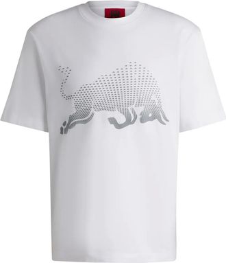 HUGO BOSS T-shirt in cotone con stampa HUGO x RB - Bianco