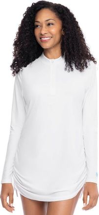 Coolibar Womens Ruche Swim Top - UPF 50+ Sun Protection - Key Biscayne in White at Nordstrom, Size Xx-Large
