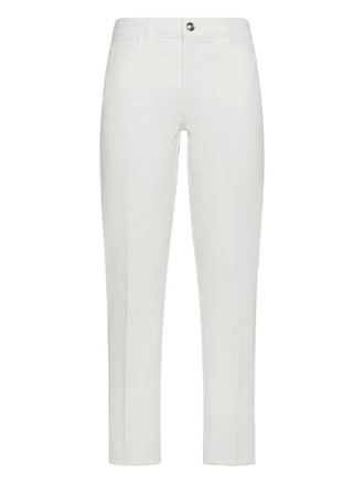 Fay frayed-hem trousers - women - Fabric - 27 - White