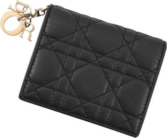 Dior Black Leather Wallet (Bi-Fold) (Pre-Owned)