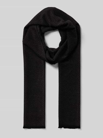 Christian Berg Schal aus Viskose im Allover-Look in Black, Gr&ouml;&szlig;e 1