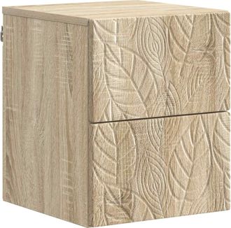 vidaXL Mesita De Noche De Pared Roble Sonoma 34,5 X 33 X 40 Cm Vidaxl