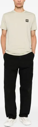 Stone Island Mens Cotton Trousers Black