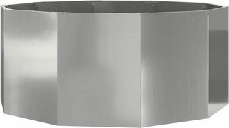 vidaXL Planter Silver 120 x 120 x 50 cm Galvanised Steel vidaXL