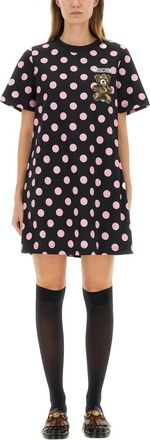 Moschino Zwarte Katoenen Jurk