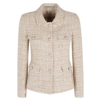 Tagliatore Tweed Jackets, female, Brown, Size: XS India Boucl&eacute; Blazer
