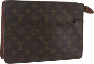 Louis Vuitton Pre-owned Clutches, female, Brown, Size: ONE SIZE Pre-owned Vintage Canvas Clutch
