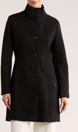 Calvin Klein Stand Collar Coat in Black at Nordstrom Rack, Size X-Large
