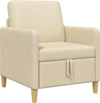 vidaXL Sof&aacute; Con Almacenamiento Crema 72 X 78 X 87 Cm Poli&eacute;ster Vidaxl