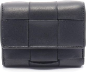Bottega Veneta Black Intrecciato Wallet (Tri-Fold) (Pre-Owned)