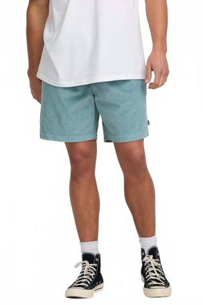 Billabong Larry Layback Cord Shorts In Washed Blue