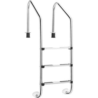 Costway Costway Escalera Para Piscina Con 3 Pelda&ntilde;os Escalera Antideslizante De Acero Inoxidable Capacidad Carga Hasta 150 Kg,53 X 63 X 147 Cent&iacute;metros