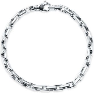 Pompeii3 Mens Round & Box Like 14k Gold (28gram) or Platinum (45gram) 5.5mm Link Bracelet 8.5